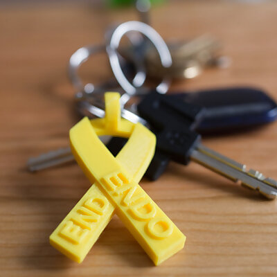 End Endometriosis awareness ribbons