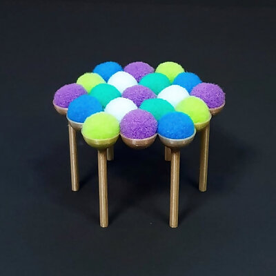 PomPom Chair  3D Printed Doll Furniture