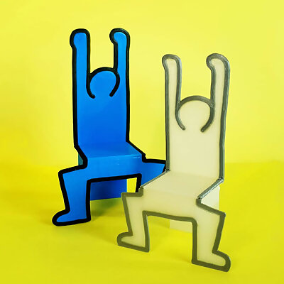 Keith Haring Child Chair  3D Printed Doll Furniture