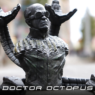 Doctor Octopus from the Spiderman Comics support free bust