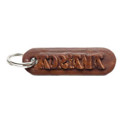 ADRIANA Personalized keychain embossed letters
