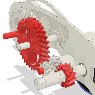 Helical Gears for Dual Mode Windup Car Remix