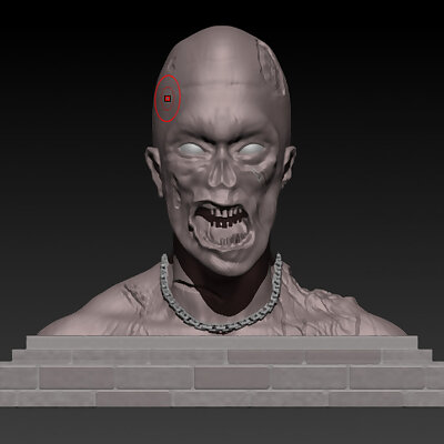 Zombie Bust Printing Gaming Miniature  Assembly