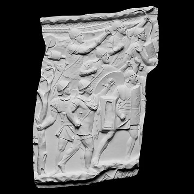 Trajans Column CXV Roman Soldiers Attacking