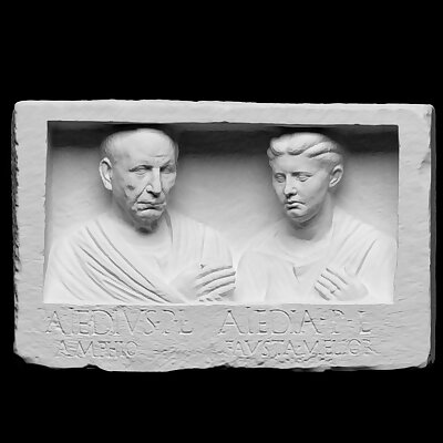 Grave relief of Publius Aiedius and Aiedia