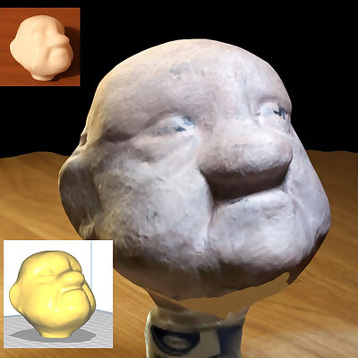 Puppet theatre old man Head scanned using photogrammetry