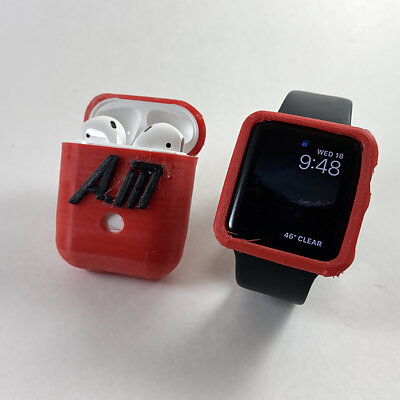 Custom Apple watch and Airpod case