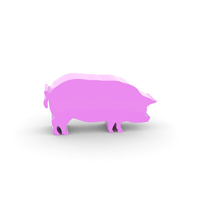 Pig meeple game token for Board games