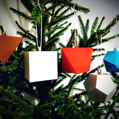 Platonic Solids Christmas Ornaments