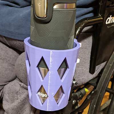 Wheelchair Cup Holder  Zip Tie Attachment