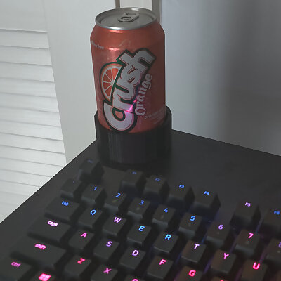 Soda can desk holder