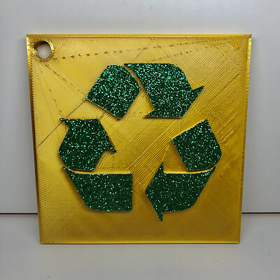 Recycle Sign WallDesk Display or Keychain