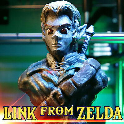 Link from the videogame Zelda support free bust