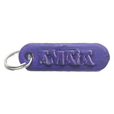 AMAIA Personalized keychain embossed letters