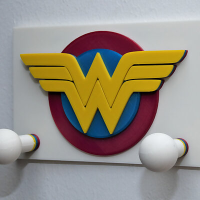 Clothes hook for kids with Wonder Woman logo