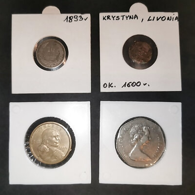 Collectors coin holders  diameter between 16 and 42 mm