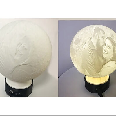Lithophane Globe LED Stand
