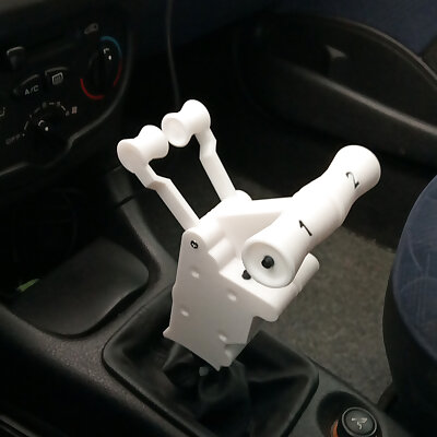 737 throttle lever style shift knob with thrust reverser