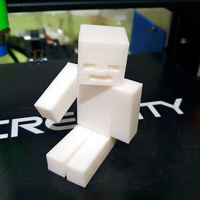 Minecraft Steve with articulated arms legs and head