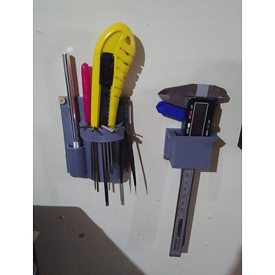 wall mount holder for exactos allen wrenches and calipers