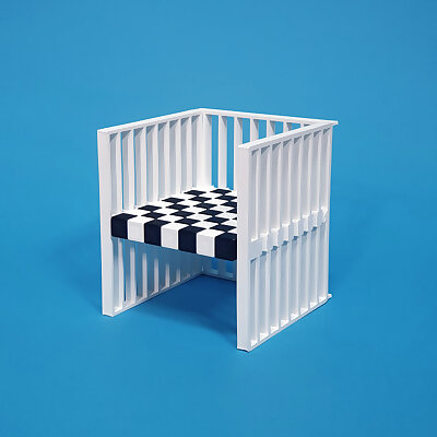Koloman Moser Armchair  3D Printed Doll Furniture