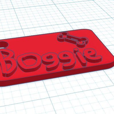 Dog tag with name Boggie