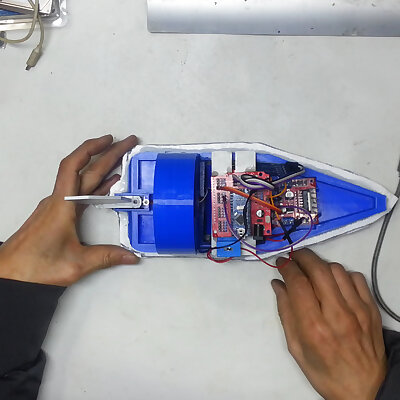 Fan Powered RC Airboat making