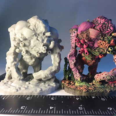Coral Golem for 28mm Fantasy Tabletop Games and RPGs