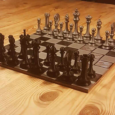 Tall classic chess pieces