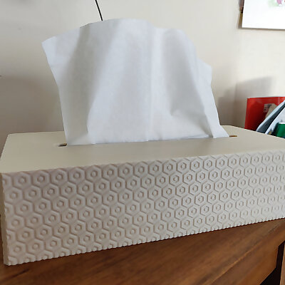 Simple textured tissue box