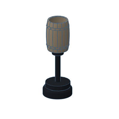 Wood barrel lamp