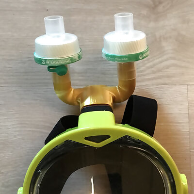 Diving mask adapter for filter
