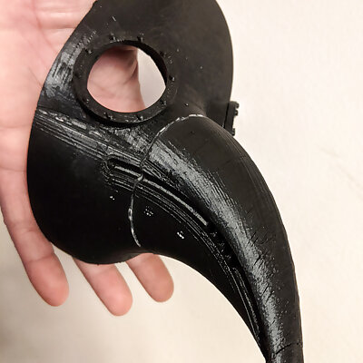 Plague Doctor Mask  Flat edges for easier printing