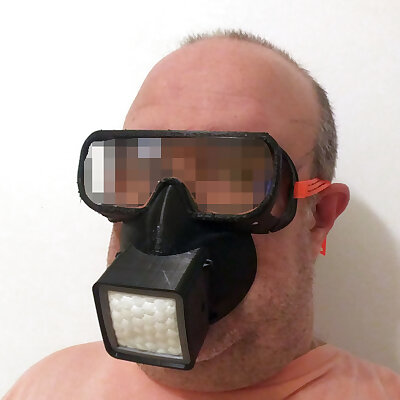 Reusable respirator face fitting mask with eyes protection For HEPA or any other DIY filter