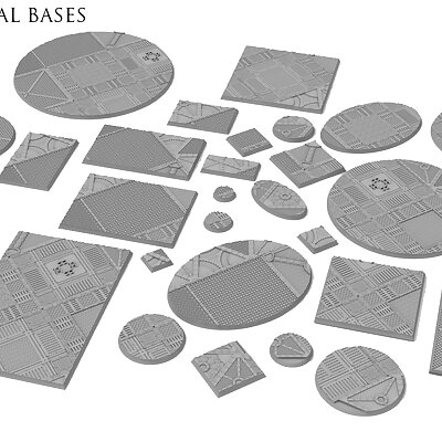 Scifi industrial bases all sizes all shapes