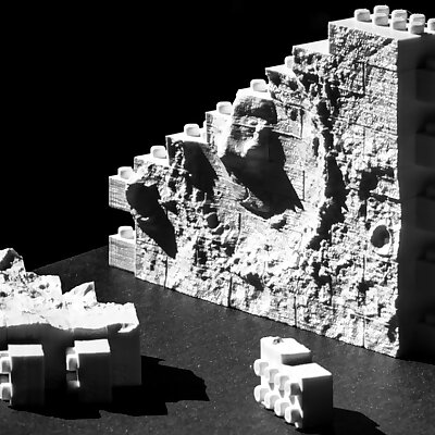 Montini NASA Mars Gale Crater Wall Set Lego Compatible
