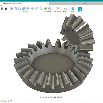 Parameterized Bevel Gear file for Fusion 360