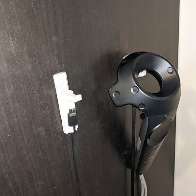 HTC Vive Controller wall mount using Command Hooks wUSB holder