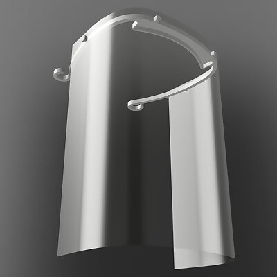 COVID19 Face Shield for Small 150x150mm Build Plates 3Dverkstan Single Part Remix