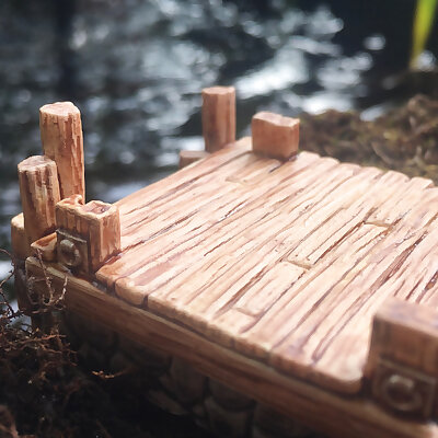 Wood and Stone Dock for 28 mm tabletop games