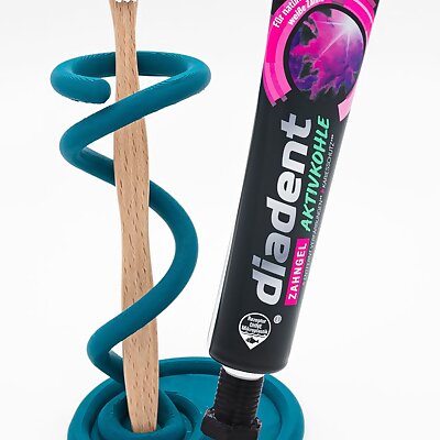 toothbrush holder  filament spiral