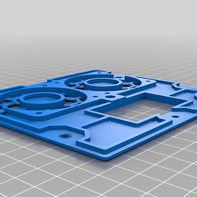 Wanhao i3 Backplate with Dual 50mm fans M3 noncountersunk holes