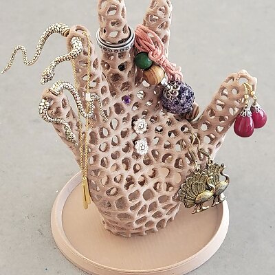 Jewelry and Keys Hand Holder Hanger Stand with Base