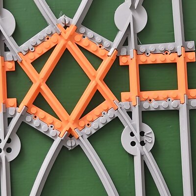 Rail train Lego croisement de voies compact avec aiguillage