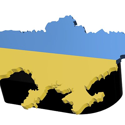 Ukraine 2 colour Flag print