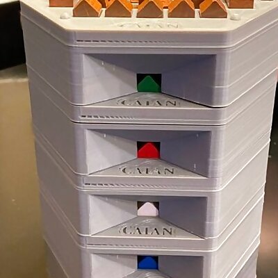 Stacking magnetic Catan seafarers piece holder