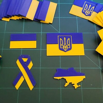 Ukraine Support Awareness Pins  Badges