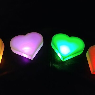 Glowing sugar hearts