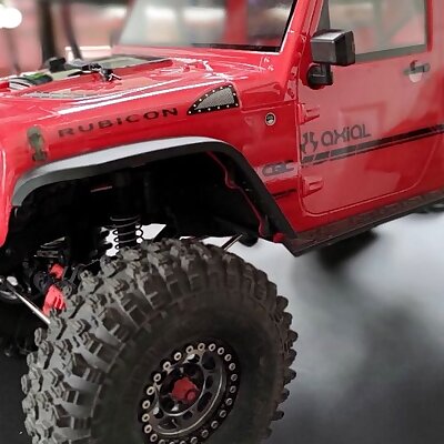 Refined Jeep Wrangler front bumper with Bull Bar for SCX10