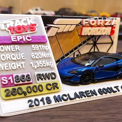 Forza Horizon 5 Festival Garage Display Base LCD Models Mclaren 600LT